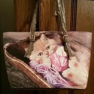 Knitting Kitty Bag